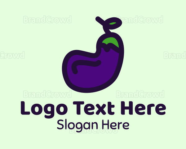 Vegetable Eggplant Farm Logo