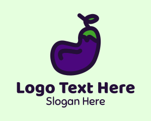Healthy Food - Vegetable Eggplant Farm logo design