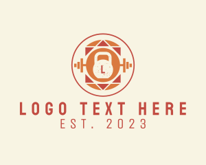 Gym Workout - Kettlebell Fitness Gym logo design