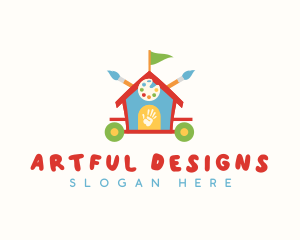 Daycare Art Painting logo design