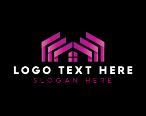 Residential - Roof Construction Builder logo design