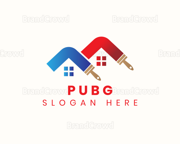 House Brush Painter Logo