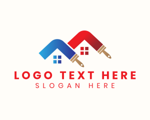 Contractor - House Brush Painter logo design