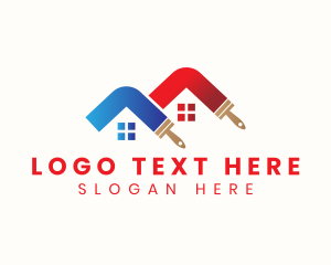 House - House Brush Painter logo design