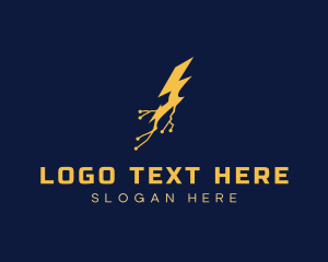 Power Plant - Electric Power Lightning logo design