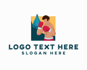 Fight - Sports Boxing Athlete logo design