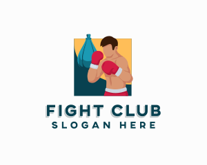 Sparring - Sports Boxing Athlete logo design