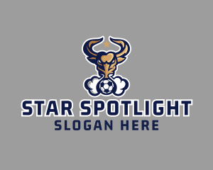 Soccer Bull Star logo design