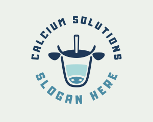 Calcium - Cow Milk Dairy logo design
