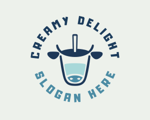 Milkshake - Cow Milk Dairy logo design