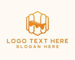 Sugar - Natural Honey Letter H logo design