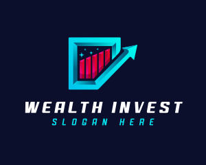 Invest - Arrow Graph Statistics logo design