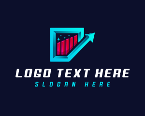 Investment - Arrow Graph Statistics logo design