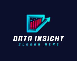 Arrow Graph Statistics logo design