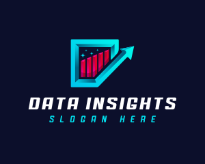 Arrow Graph Statistics logo design