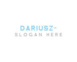 Modern Lined Font Text Logo