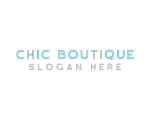 Chic - Modern Lined Font Text logo design