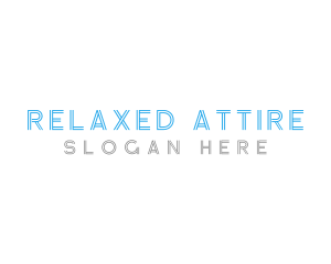 Modern Lined Font Text logo design