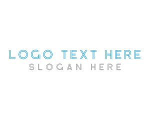 Modern - Modern Lined Font Text logo design