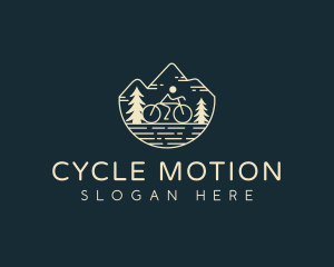 Cycling Mountain Bike logo design