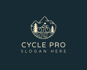 Biking - Cycling Mountain Bike logo design