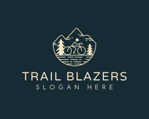 Cycling Mountain Bike logo design