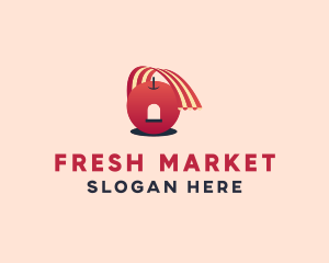 Stall - Farmer Apple Fruit Stall logo design