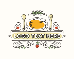 Diner - Cafeteria Restaurant Cook logo design