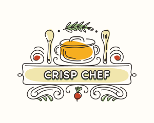 Cafeteria Restaurant Cook logo design