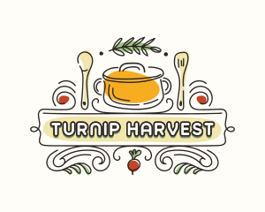 Turnip - Cafeteria Restaurant Cook logo design