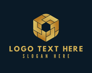 Elegant Hexagon Cube Logo