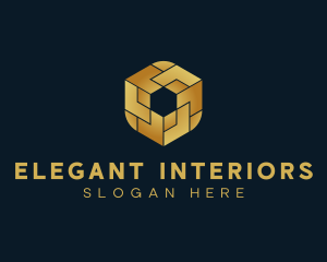 Elegant Hexagon Cube logo design