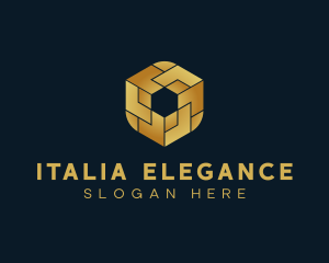 Elegant Hexagon Cube logo design