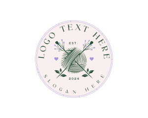 Crochet - Crafter Knitting Yarn logo design