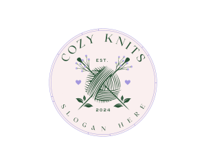 Crafter Knitting Yarn logo design