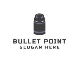 Firearm - Demon Bullet Weapon logo design