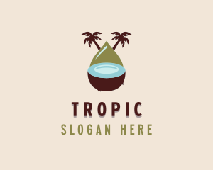 Tropical Organic Coconut  logo design