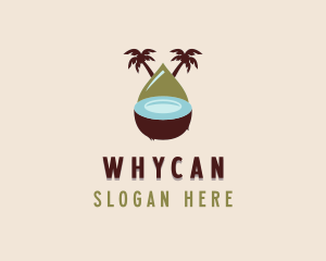 Coconut Water - Tropical Organic Coconut logo design