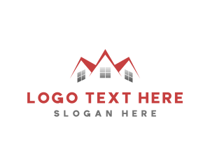 Service - Residential House Roofing logo design