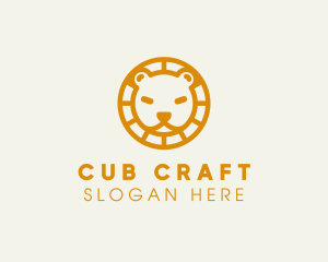 Cute Lion Tiger Cub logo design