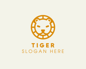 Cute Lion Tiger Cub logo design