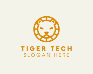 Cute Lion Tiger Cub logo design