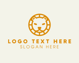 Circle - Cute Lion Tiger Cub logo design