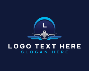 Airplane Travel Logistics Logo