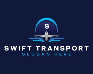 Airplane Travel Logistics logo design