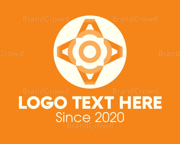 Orange Elegant Pattern Logo