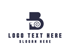 Videogame - Wings Logistics Letter B logo design