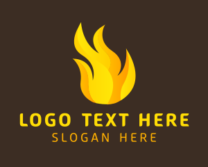Blazing - Hot Flaming Fuel logo design