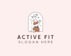 Woman Fitness Gym logo design