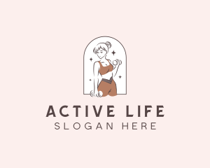 Woman Fitness Gym logo design